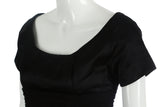1980's Chanel Black Silk & Lace Cocktail Dress