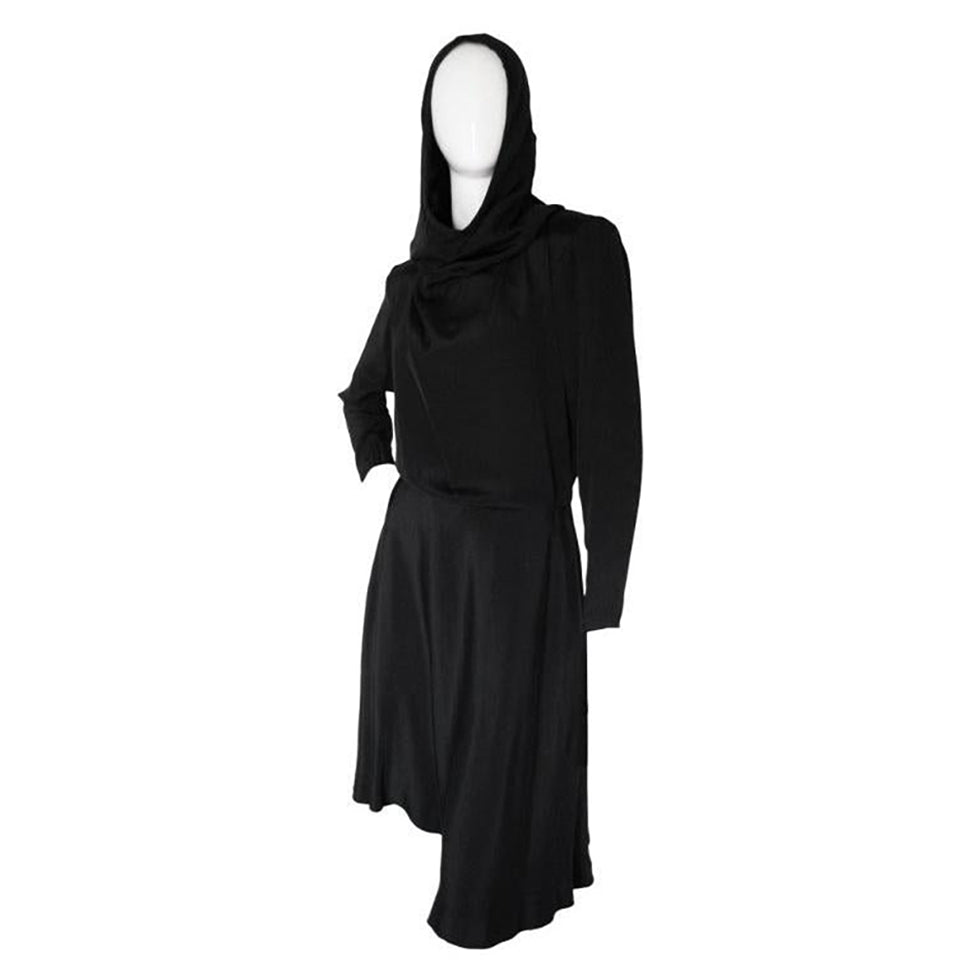Black Hooded Dress 