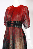 Halston Beaded Organza Caftan
