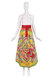 1970's Lanvin 'Buddha' Theme Maxi Skirt