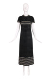 1966 Geoffrey Beene Black Studded Cocktail Dress