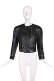 Versace Black Leather Motorcycle Jacket