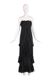 Yves Saint Laurent Black Strapless Gown