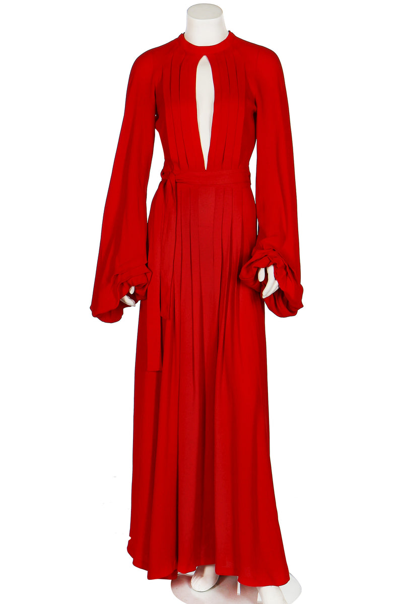Ossie Clark Red 'Cuddly' Wrap Maxi Dress – Rachel Zabar Vintage