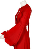 Ossie Clark Red 'Cuddly' Wrap Maxi Dress