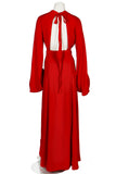 Ossie Clark Red 'Cuddly' Wrap Maxi Dress