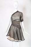 Geoffrey Beene Single Shoulder Lace Mini Dress