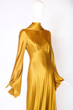 2004 Alexander McQueen Gold Draped Gown