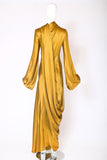 2004 Alexander McQueen Gold Draped Gown