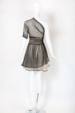 Geoffrey Beene Single Shoulder Lace Mini Dress