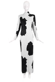 Bob Mackie Black & White Beaded Evening Gown