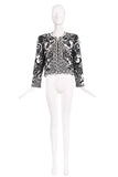 Givenchy Haute Couture Black & White Beaded & Embroidered Jacket No.69025