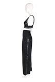 Yves Saint Laurent Black Smoking Pants w/Sequin Side Stripe