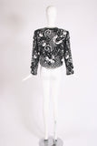 Givenchy Haute Couture Black & White Beaded & Embroidered Jacket No.69025