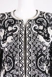 Givenchy Haute Couture Black & White Beaded & Embroidered Jacket No.69025