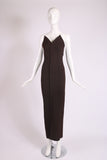 Jean Paul Gaultier Brown Strapless Column Dress w/Buckled Back Straps