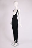 Donna Karan Black Stretch Stirrup Pant Jumpsuit