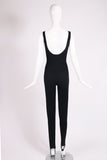 Donna Karan Black Stretch Stirrup Pant Jumpsuit