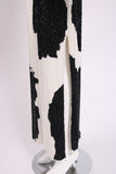 Bob Mackie Black & White Beaded Evening Gown