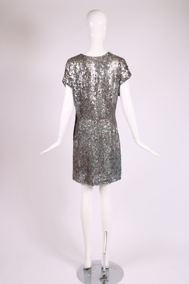 Valentino Silver Sequin Mini Dress w/Twisted Knot Design – Rachel Zabar  Vintage