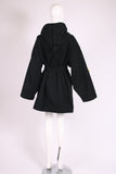 Jean-Charles de Castelbajac Black Wool Oversized Coat w/Felted, Winged Man