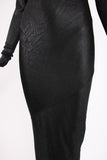 1986 Azzedine Alaia Black Trained Gown