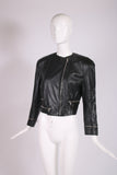Versace Black Leather Motorcycle Jacket