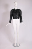 Versace Black Leather Motorcycle Jacket