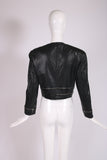 Versace Black Leather Motorcycle Jacket