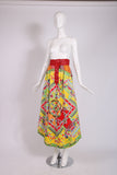1970's Lanvin 'Buddha' Theme Maxi Skirt