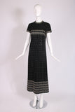 1966 Geoffrey Beene Black Studded Cocktail Dress