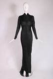 1986 Azzedine Alaia Black Trained Gown