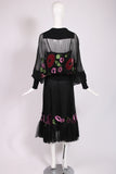 Galliano for Christian Dior Silk 3-Piece w/Velvet Floral Motif