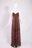 Oscar de la Renta Strapless Chiffon Evening Gown