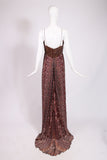 Oscar de la Renta Strapless Chiffon Evening Gown