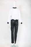 Chanel Black Calfskin Leather Pants c.2003