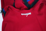 Yves Saint Laurent Red Hooded Wool Cape w/Fringe 1970's