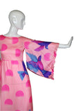 Hanae Mori Exotic Bird Motif Maxi Dress