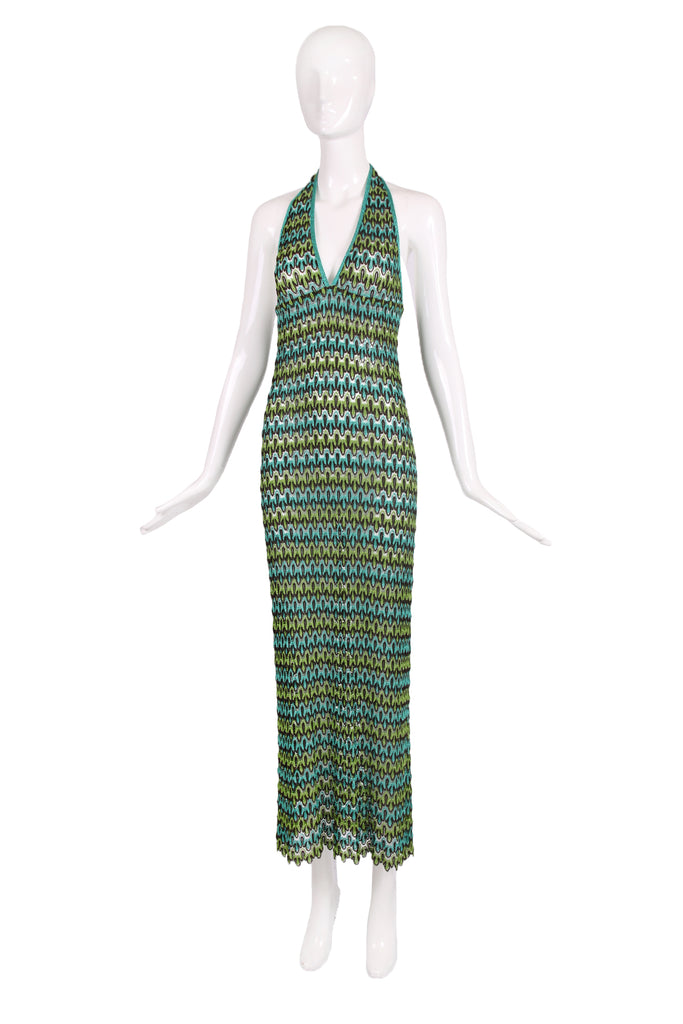 Missoni Metallic Halter Dress Rachel Zabar Vintage Missoni Metallic Halter Dress Rachel Zabar Vintage