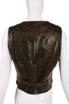 Moschino Vest w/Brass Studded Heart