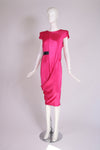 2007 Alexander McQueen Pink Silk Draped Dress