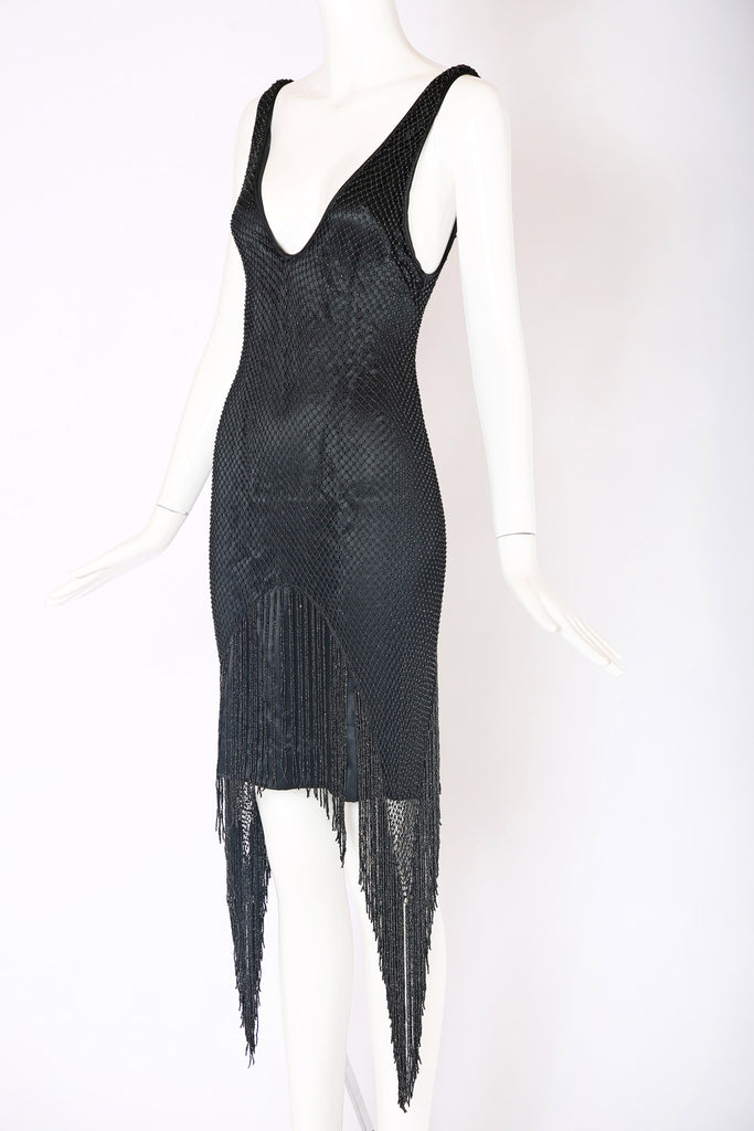 2002 Gucci by Tom Ford Bodycon Beaded Dress Rachel Zabar Vintage 2002 Gucci by Tom Ford Bodycon Beaded Dress Rachel Zabar Vintage