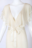 Norma Kamali Sheer Creme Silk Gown