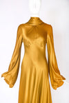 2004 Alexander McQueen Gold Draped Gown