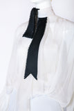 2001 Christian Dior Chiffon Demi-Couture Blouse No.16855