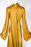 2004 Alexander McQueen Gold Draped Gown