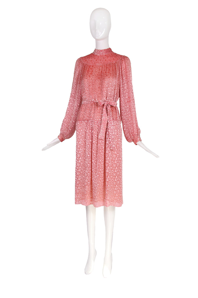 Coco Chanel- 1958 Pink silk muslin strapless ruched bustier dress