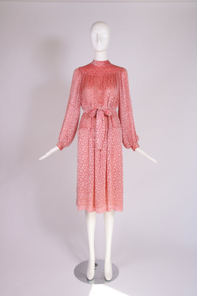 Chanel Pink Velvet Burnout Day Dress – Rachel Zabar Vintage Chanel Pink Velvet Burnout Day Dress – Rachel Zabar Vintage