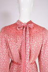 Chanel Pink Velvet Burnout Day Dress