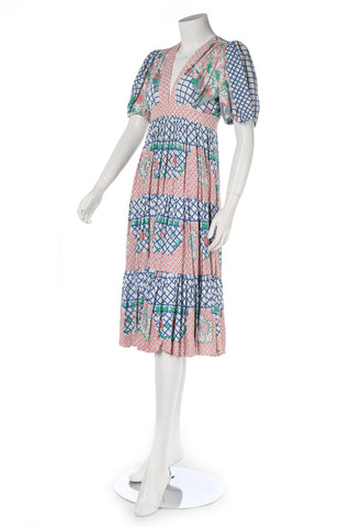 1972 Ossie Clark Dress w/Celia Birtwell Floral Print